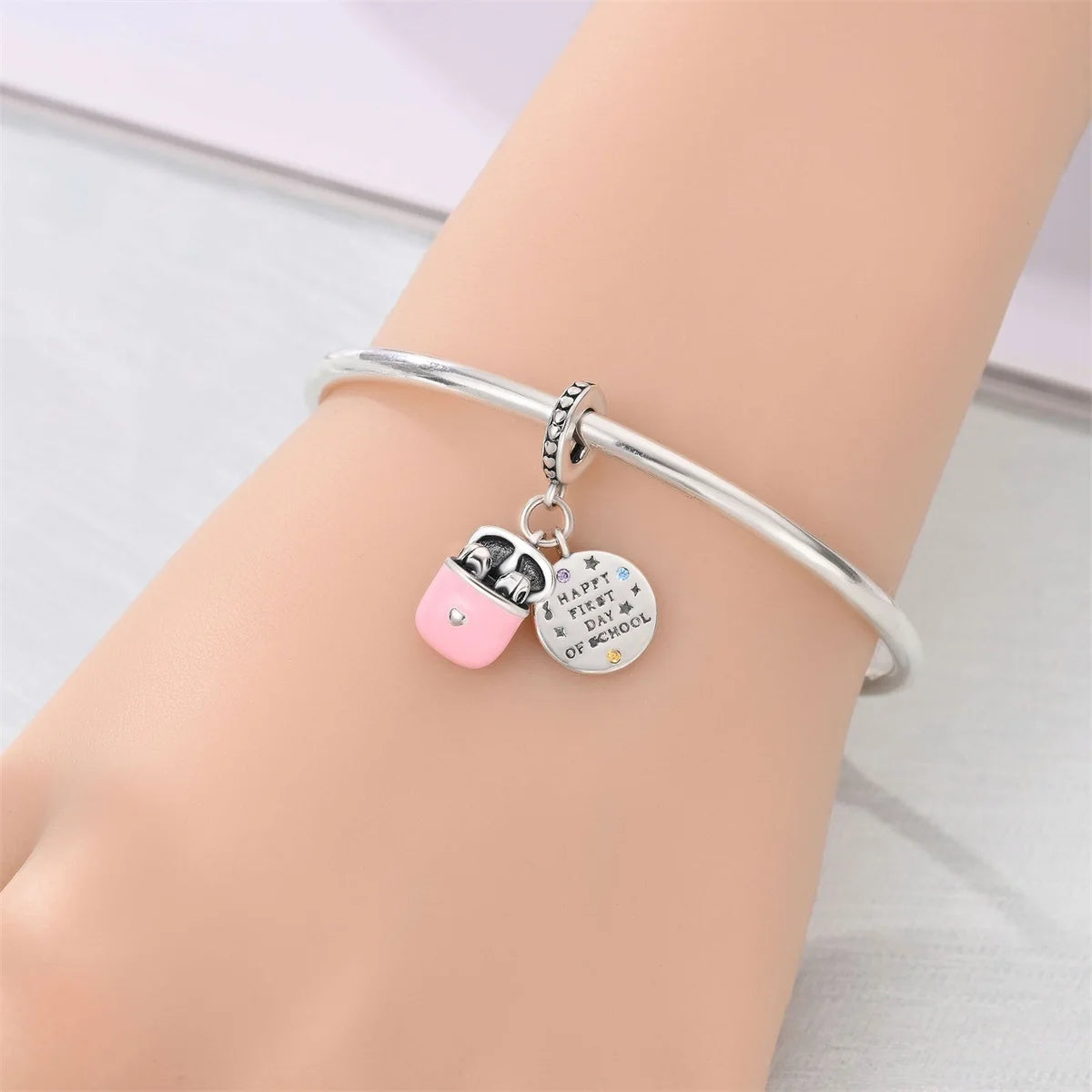Original 925 Sterling Silver Magic Cube Charm Bead Pendant with Zircon for Bracelet and Necklace Jewelry