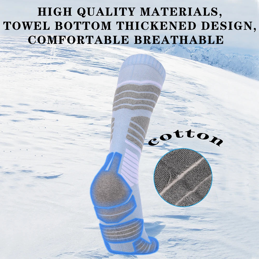 Women Cotton Thermal Winter Ski Socks Thick Warm Outdoor