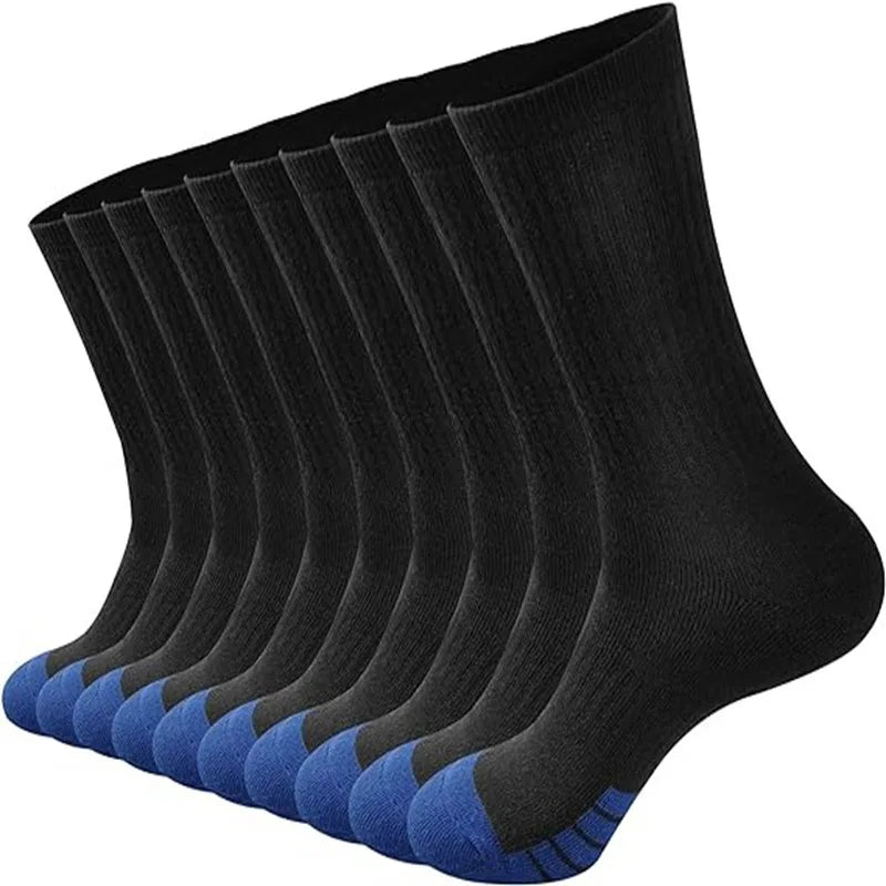 Large Men Cotton Knee High Sports Socks White Bulk
