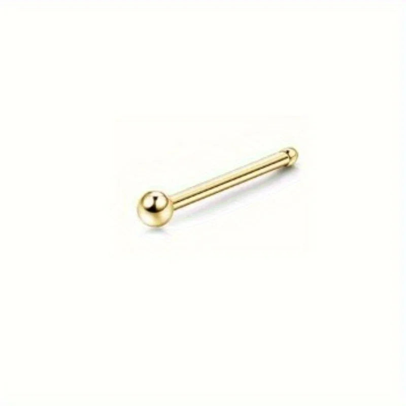 Bobisty Surgical Steel L Shaped Nose Ring Set Hypoallergenic Fashion Jewelry for Men and Women