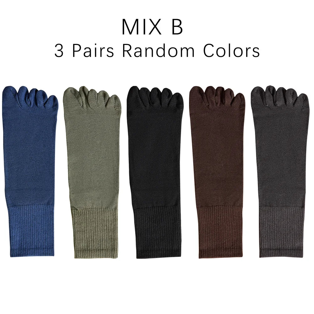 Mens Split Toe Cotton Crew Socks Moisture Wicking Freshness