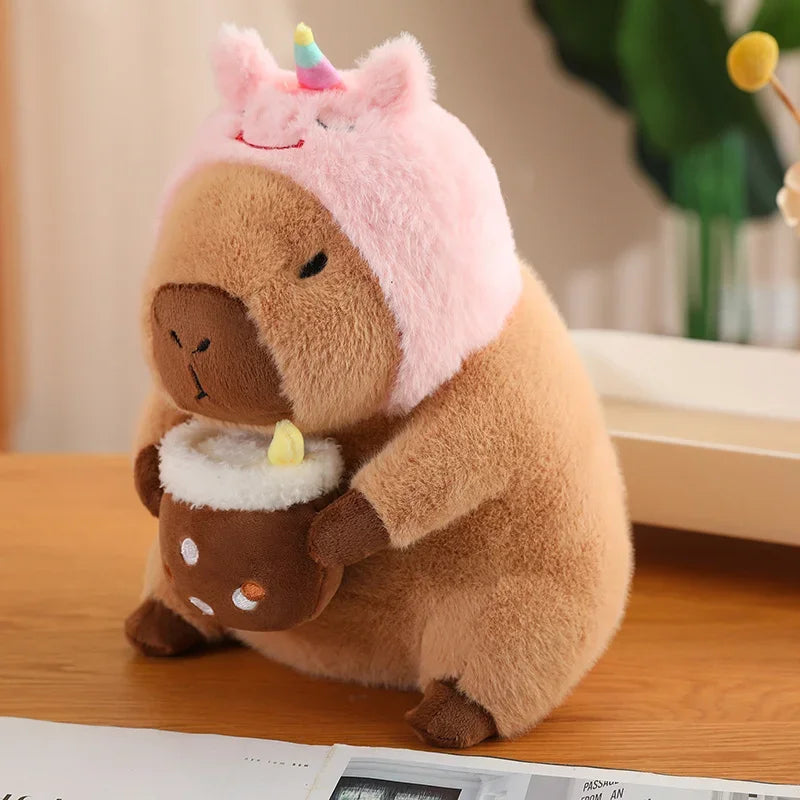 Capybara Plush Toy Simulation Cosplay Unicorn Dinosaur Decor unicorn about 30cm