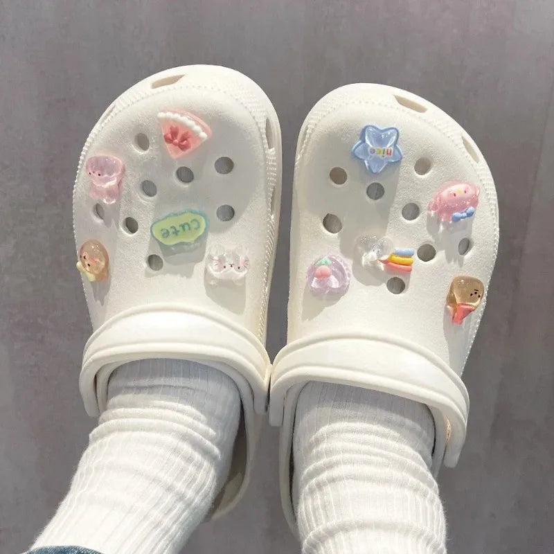 3D Rainbow Bear Shoe Charms for Clogs, Sandals, and Sneakers