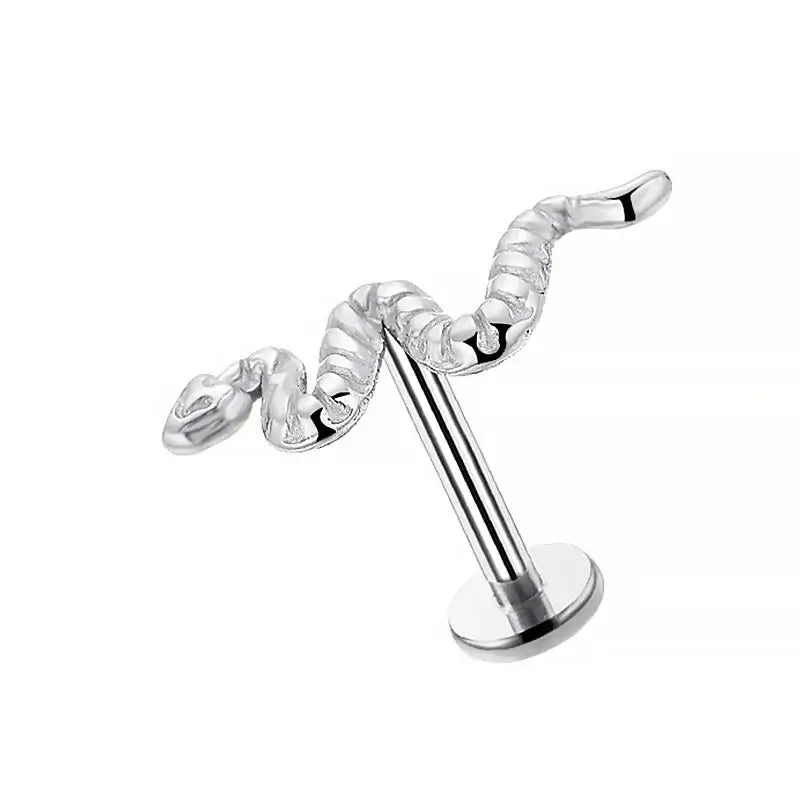 1PC Stainless Steel Punk Snake Earring and Nose Piercing Jewelry sliver