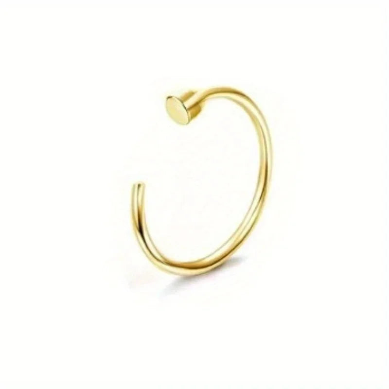 Bobisty Surgical Steel L Shaped Nose Ring Set Hypoallergenic Fashion Jewelry for Men and Women
