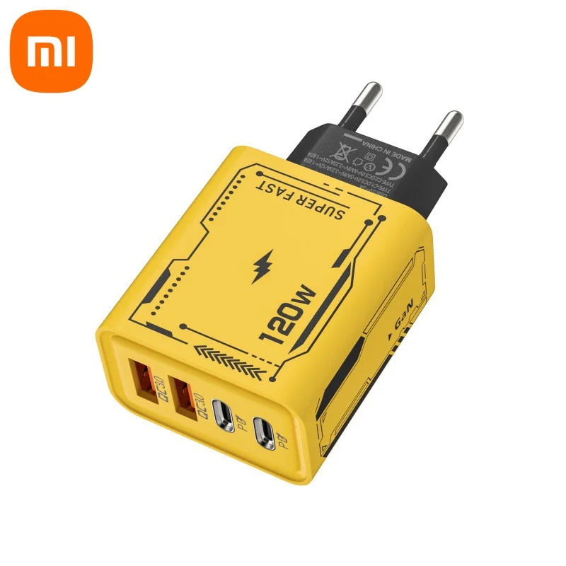 Xiaomi 120W Ultra Fast GaN USB C Charger Quick Charge 3.0 Type C Power Adapter For iPhone Samsung And Xiaomi