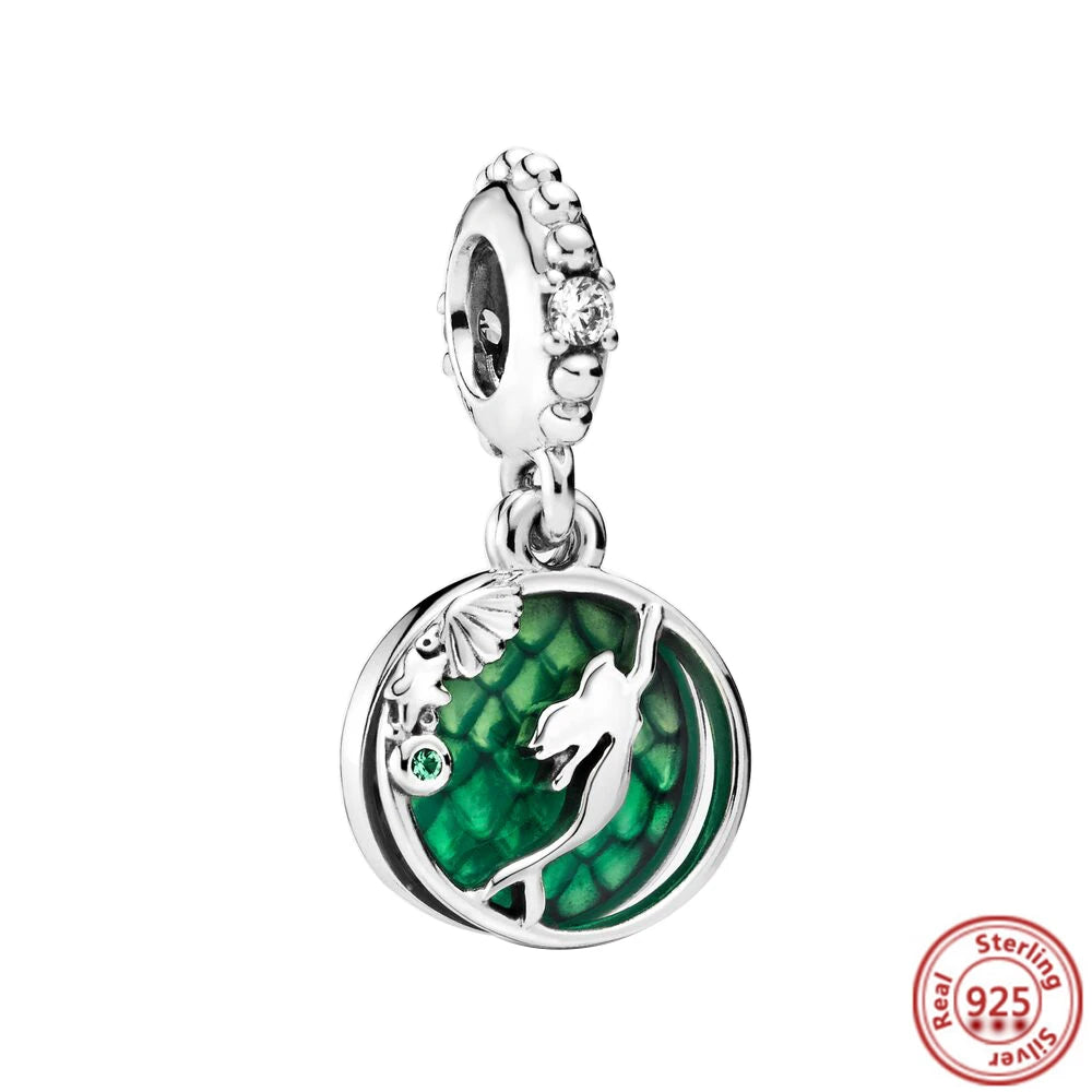 Cute Animal Family Charm Beads for DIY Silver Bracelet Jewelry Making Y359