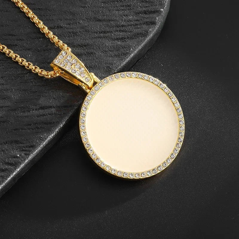 Cubic Zirconia Hip Hop XO Pendant Necklace for Men and Women