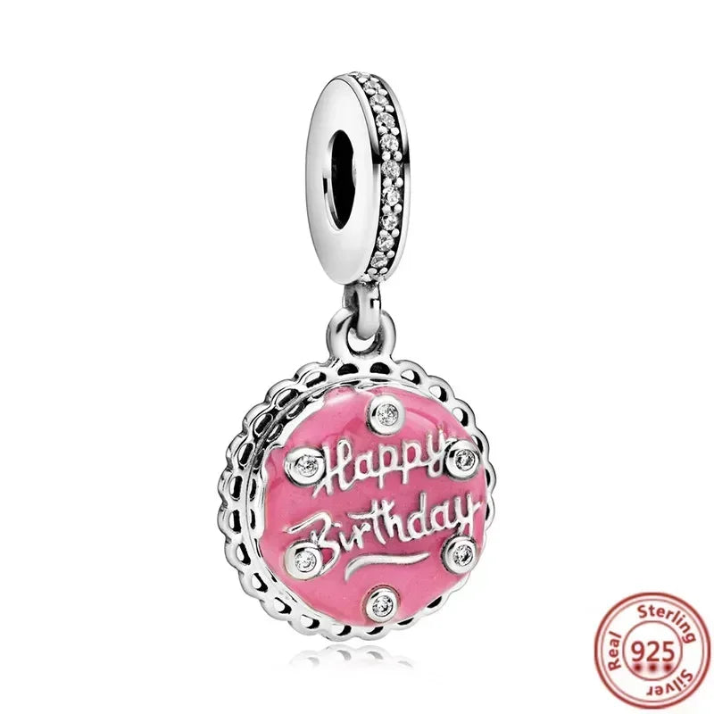 925 Sterling Silver Heart Family Tree Snowflake Animal Charms Beads for DIY Bracelet Women Jewelry Gift