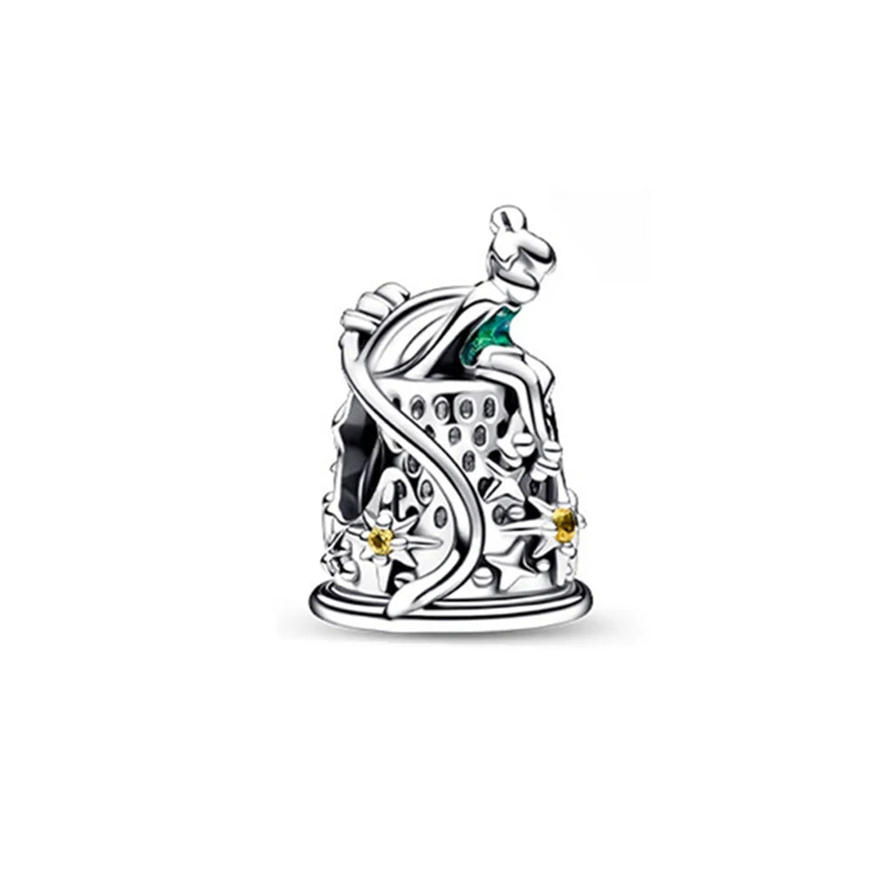 Mermaid Princess 925 Silver Dangle Charm Top Rated DIY Jewelry for Bracelets and Necklaces F268