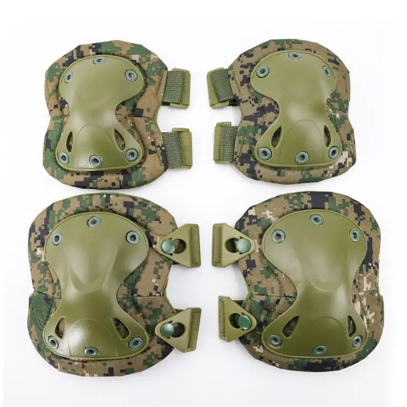 Unisex Camo Tactical KneePad Elbow Pads Safety Gear Kneecap Jungle digital