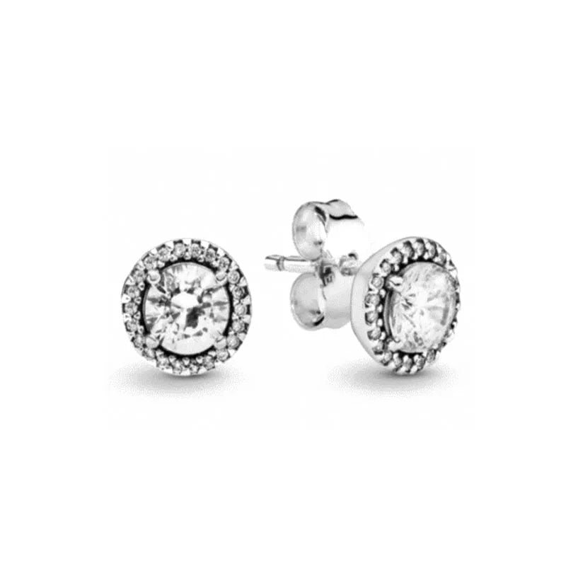 European 925 Silver Snowflake Butterfly Heart Shaped Earrings Exquisite Women's Holiday Jewelry Gifts