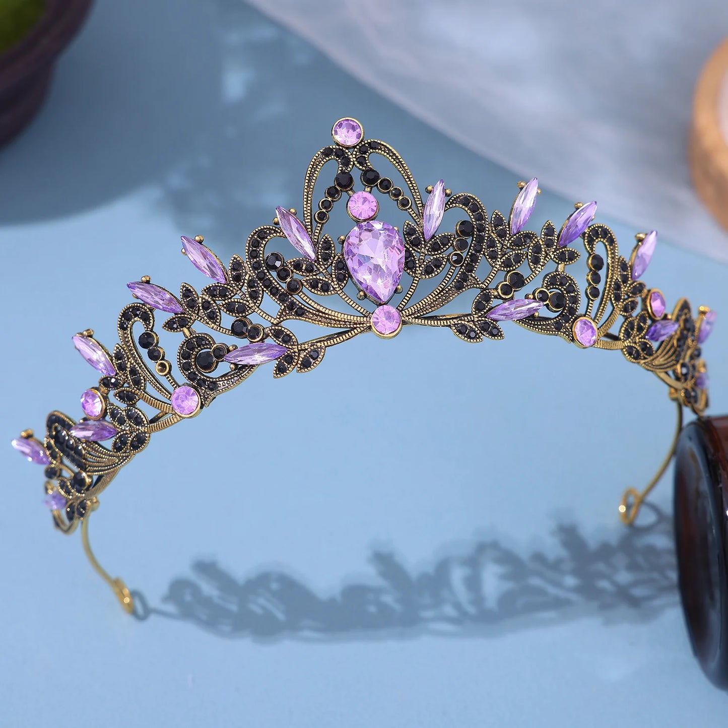 Elegant Gold Crystal Bridal Crown for Women - Trendy Wedding and Birthday Tiara