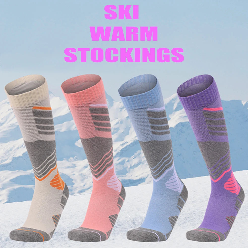 Women Cotton Thermal Winter Ski Socks Thick Warm Outdoor