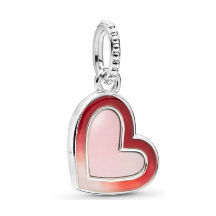 Hot Pink Murano Glass Charm Bead For 925 Bracelet Pendant