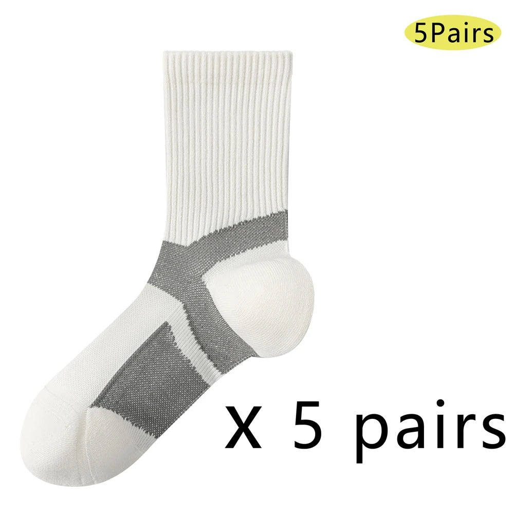 Marathon Running Socks Men Breathable Anti Odor Crew