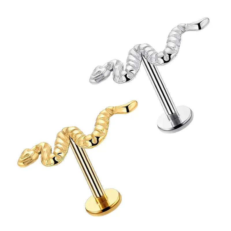 1PC Stainless Steel Punk Snake Earring and Nose Piercing Jewelry