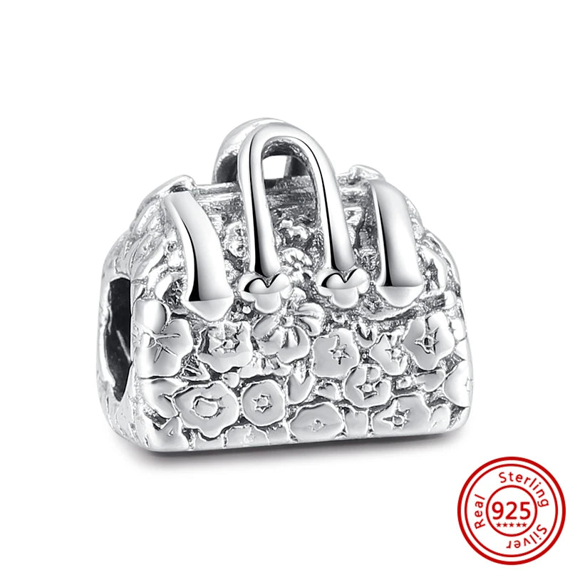 Silver Animal Hearts Infinity Crown Bead Charms Bracelet for Women 925 Sterling Silver Jewelry Y406