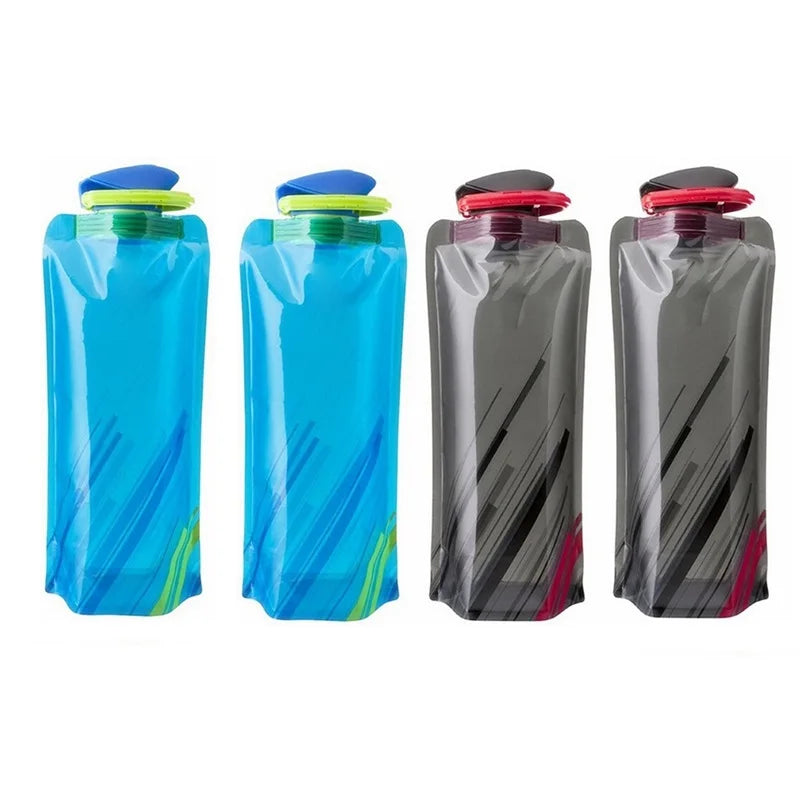 Foldable Reusable Travel Water Bottle With Carabiner