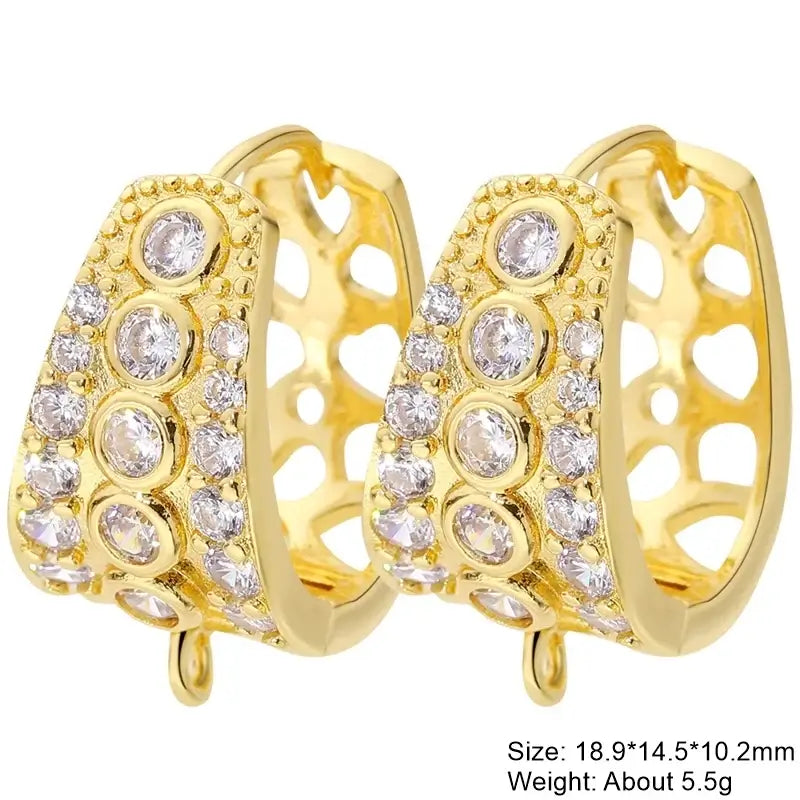 Juya 18K Gold Plated Earwire Hooks for DIY Fashion Jewelry Gold 8