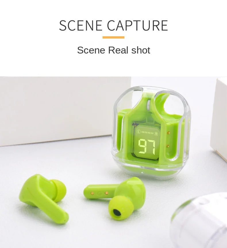 TWS Wireless Earphones Transparent Bluetooth In Ear Headset