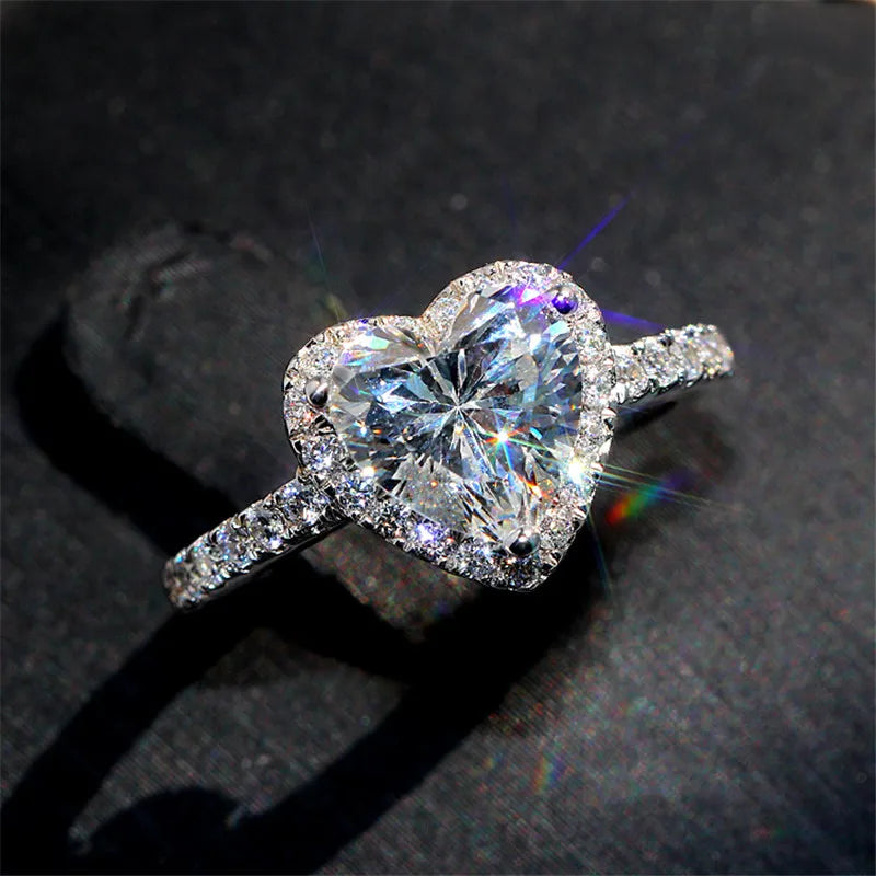 Promise Marquise Cut 3ct Simulated Diamond Engagement Ring in 925 Sterling Silver for Women Elegant Wedding Jewelry Christmas Gift
