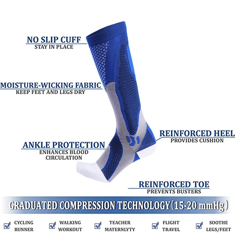 High Performance Compression Socks For Marathon Running