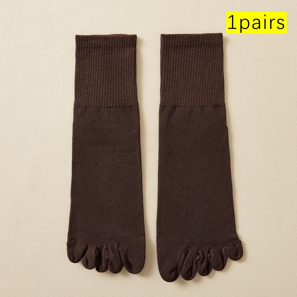 Men Cotton Toe Socks Moisture Wicking Odor Control