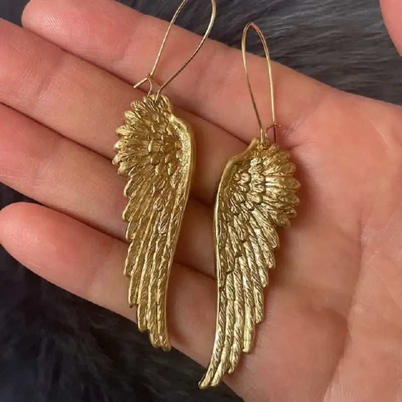 Gothic Black Wings Charm Earrings for Women and Girls Trendy