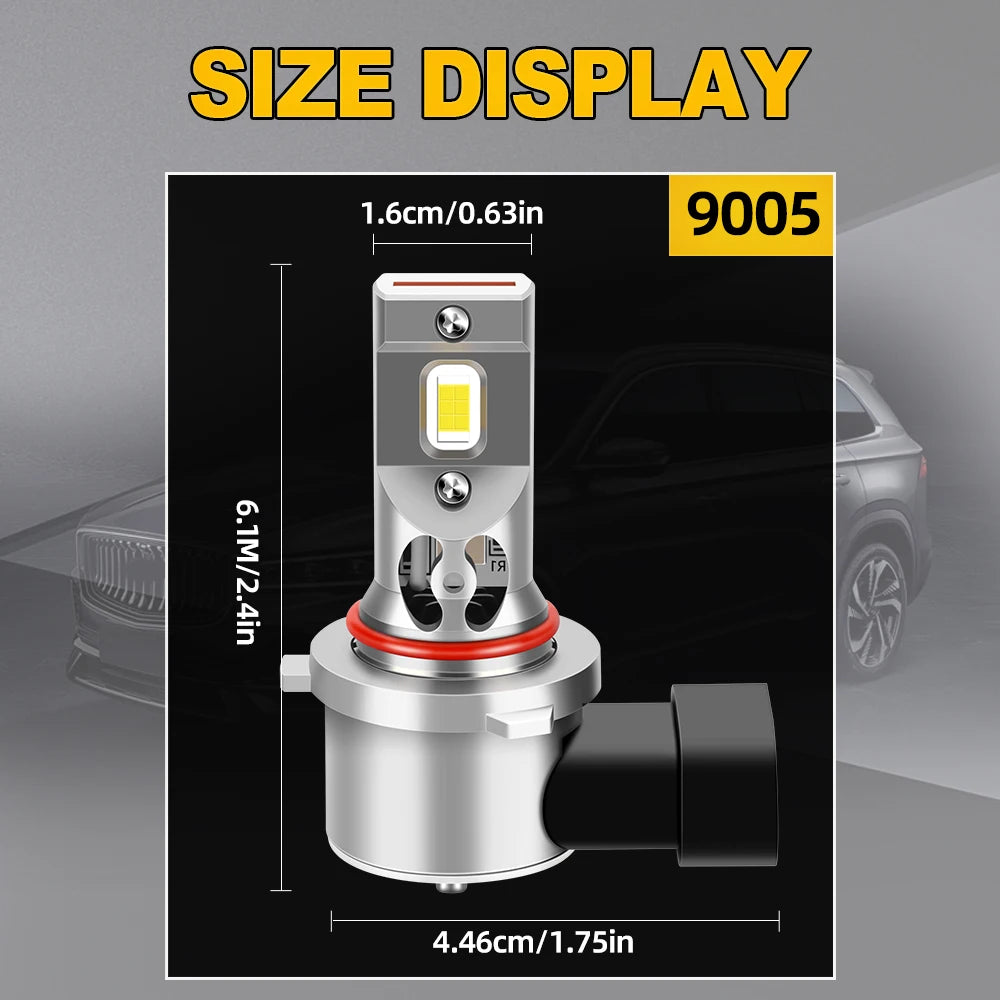 Apmatauto CANbus LED Motorcycle Headlight Bulbs Kit H7 HB3 6000K 25000LM for BMW S1000R 2014-2019
