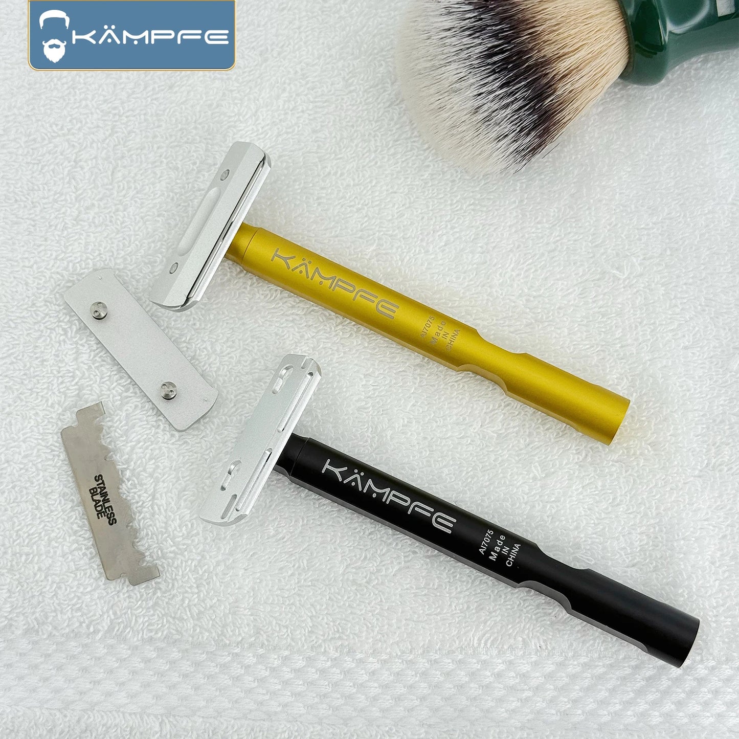 KAMPFE Aluminum Single Blade Safety Razor Men’s Manual Shaver Gift for Father Hair Salon Tool