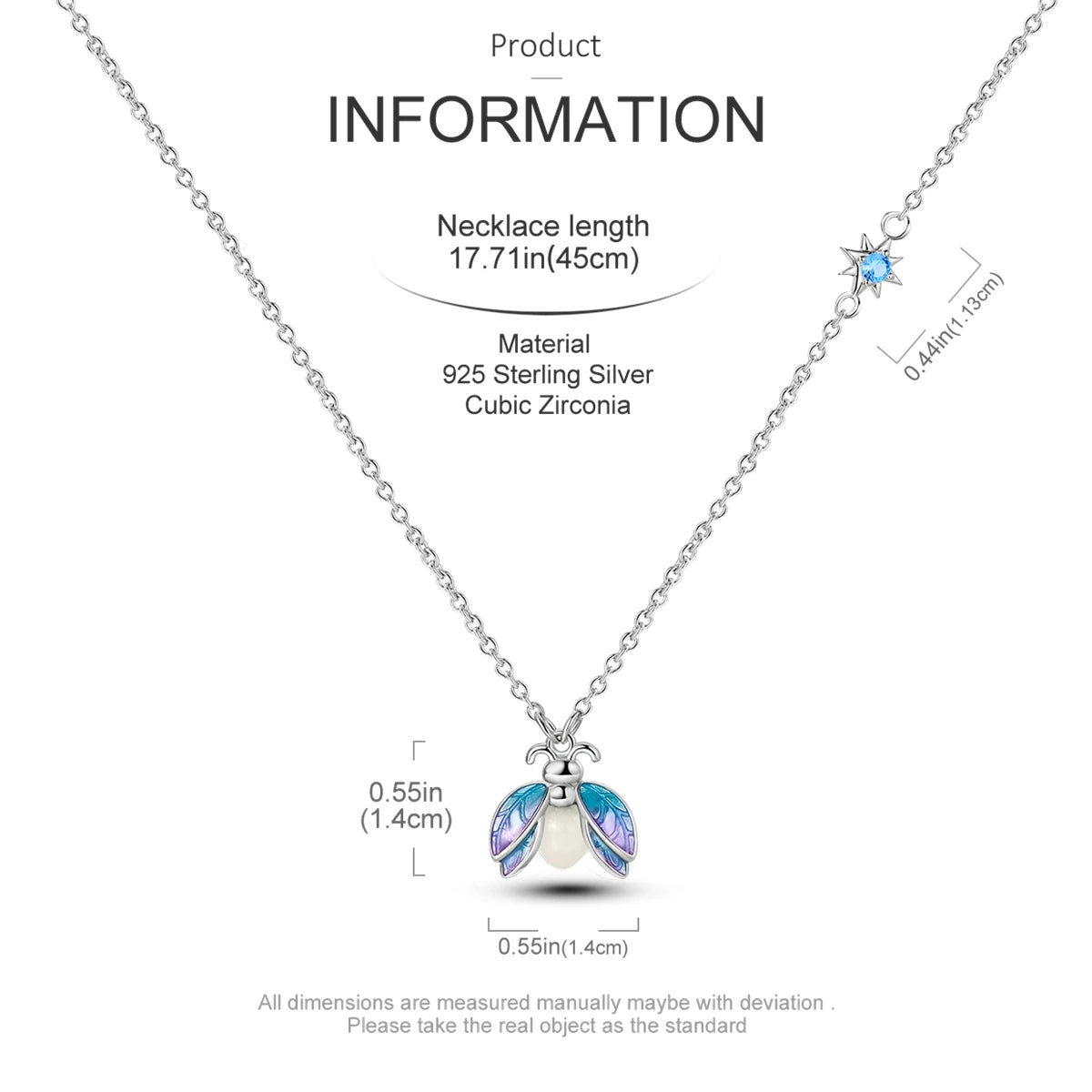 Elegant 925 Sterling Silver Zircon Butterfly Heart Pendant Necklace for Women Anniversary Gift KTN038