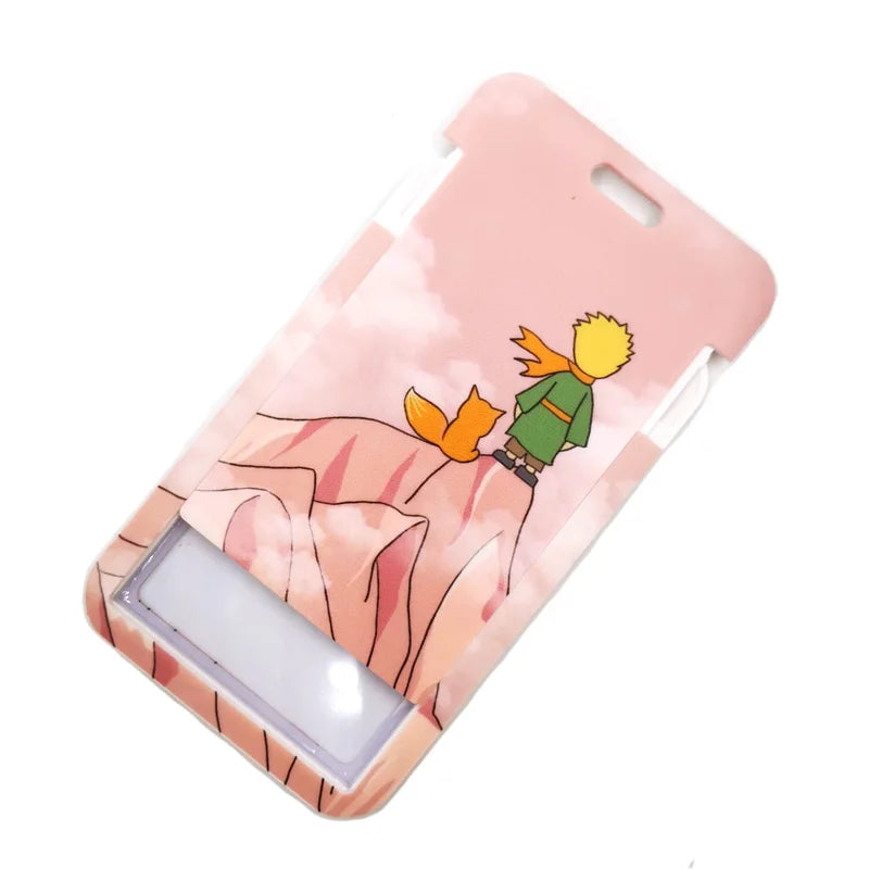Little Prince Pink Lanyard Card Holder with Removable Buckle for Students