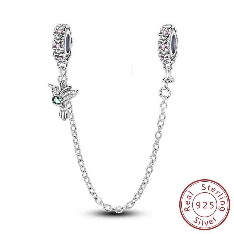 Glowing Firefly Butterfly Charm Bead 925 Sterling Silver Pendant for Bracelets KTC1104