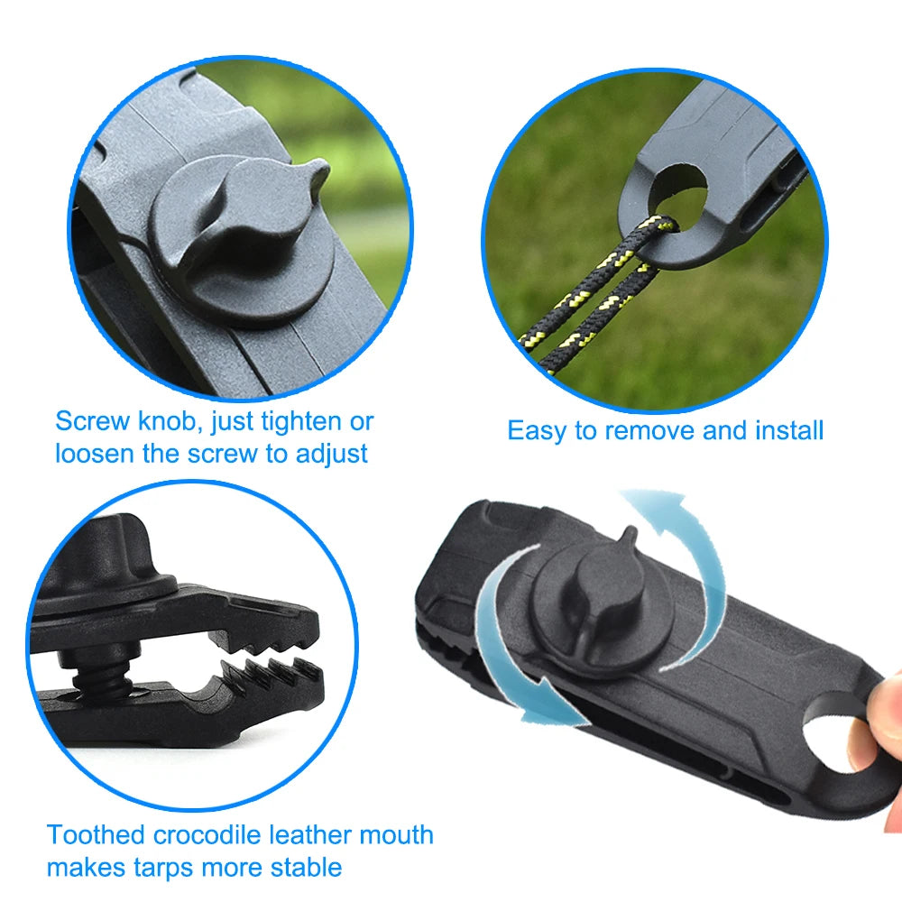 10PC Awning Clamp Tarp Clips Heavy Duty Fasteners for Camping