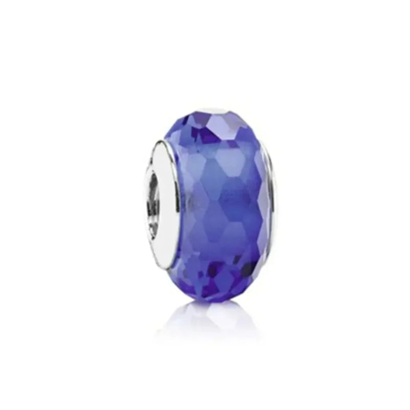 2025 Trendy 925 Silver Colorful Glass Beads for European Bracelets DIY Exquisite Jewelry