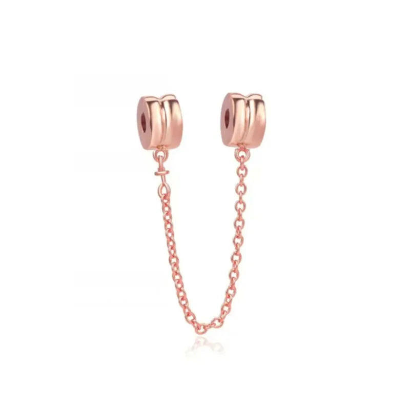 925 Silver Plated Rose Gold Blue Green DIY Beads Necklace