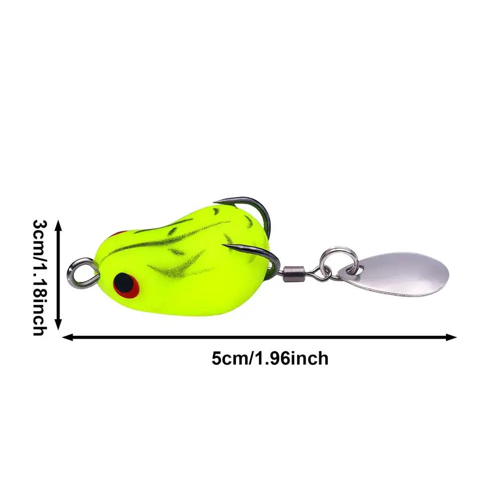Fishing Lures Frog Attractive Fishing Frogs Sequin Bait Yellow