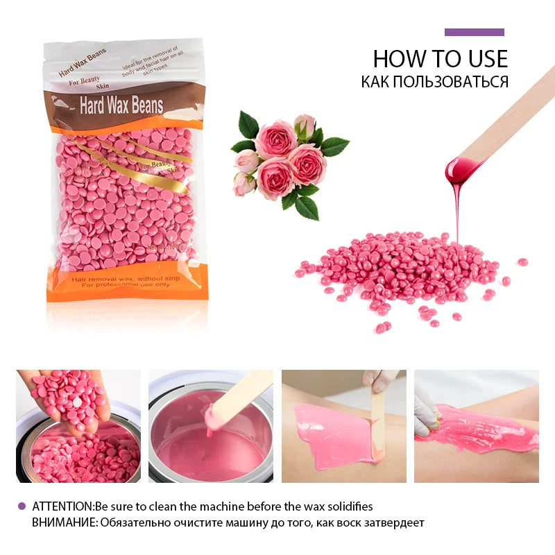 Painless Hard Wax Beans for Body and Face Hair Removal 300g 200g 50g
