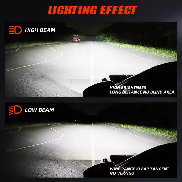 Heyword Super Bright LED Headlights 6000K H4 H7 Dual Beam