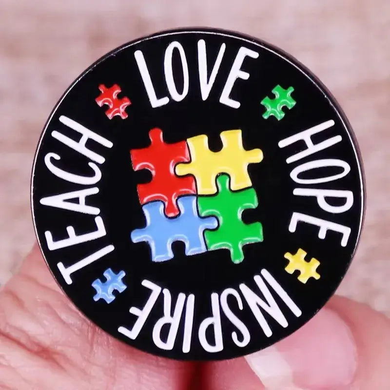 Autism Rainbow Pride Brooch Top Rated Lapel Pin Gift for Students