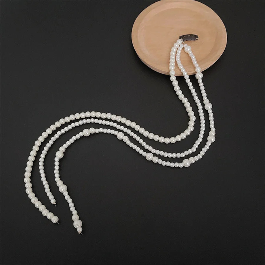 Elegant Pearl Braided Hairpin Headband for Women Weddings and Parties