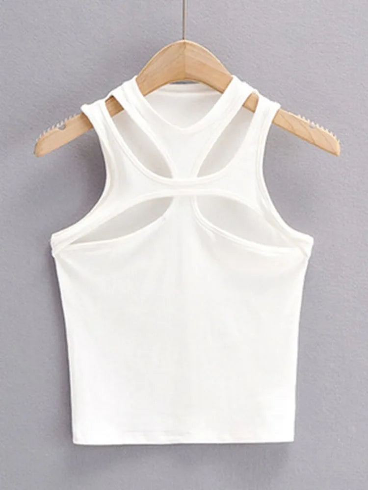 Dozw Girls Cotton Knit Tank Top Hollow Out Vest Chic Casual