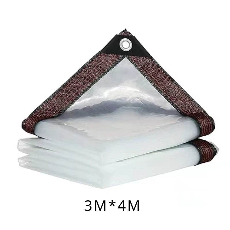 Transparent Waterproof Cloth with Gasket for Outdoor Protection Gardens Porches Chicken Coops and Camping Shade Sail Enclosure Net