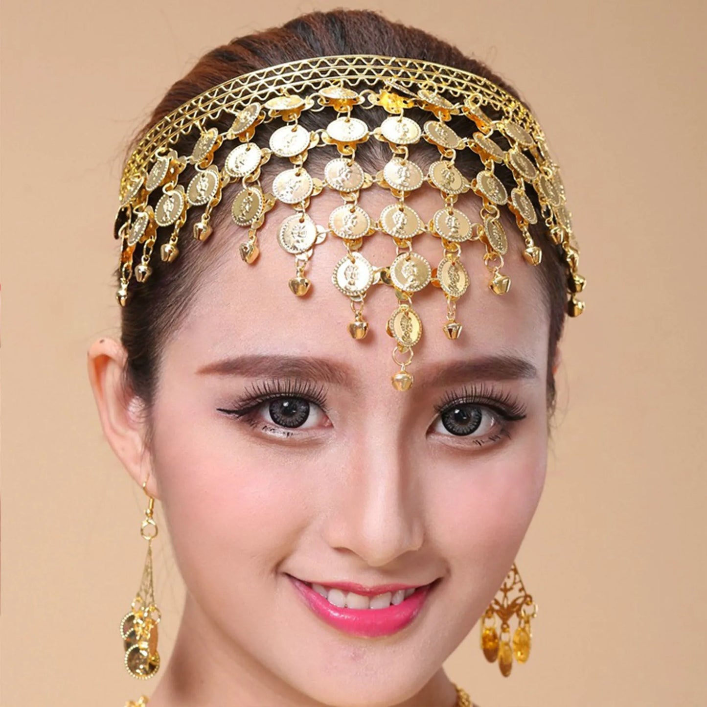 Indian Dance Jewelry Set Necklace Earrings Bangle Hairband
