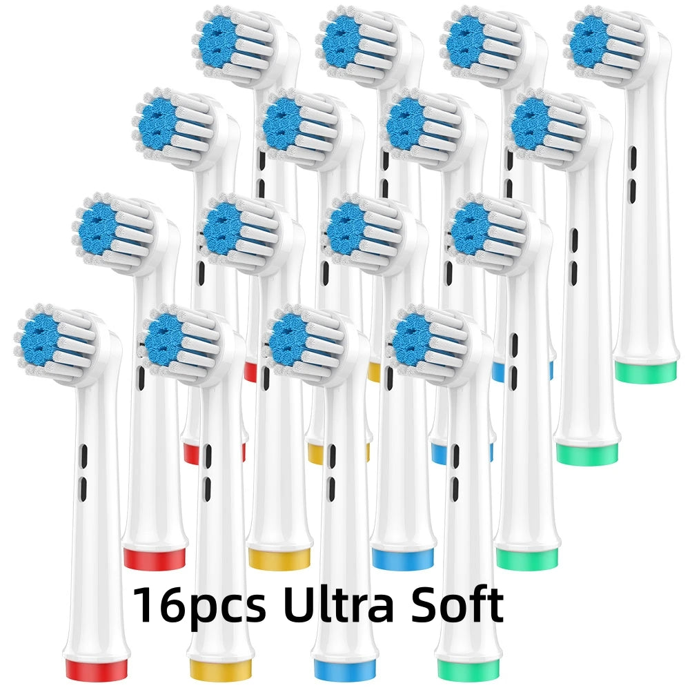 16/20PCS Brush Head Nozzles for Oral B Electric Toothbrush 16 Ultra Soft