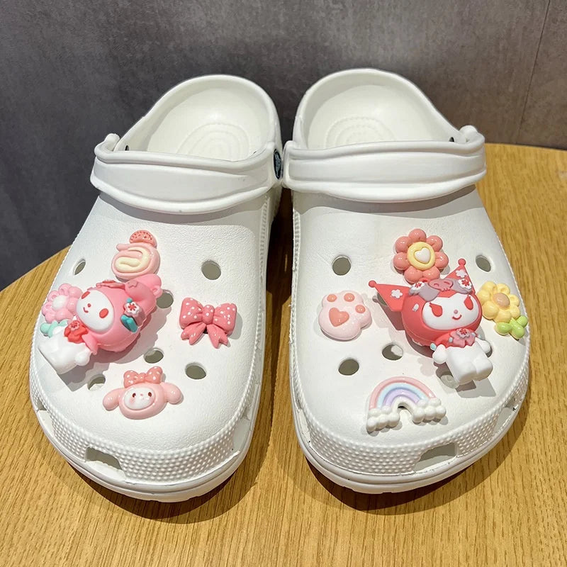 Miniso Cute Cartoon Kuromi 3D Charm Shoe Accessories for DIY Sandals and Slippers