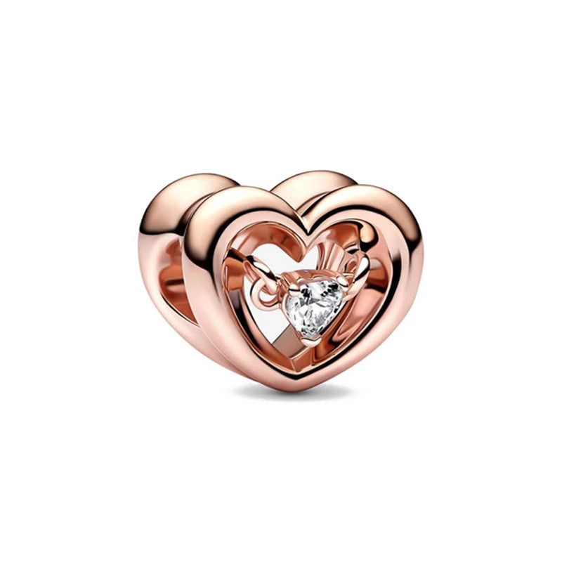 Rose Gold Butterfly Lock Key Charms Beads for DIY Jewelry Making F627