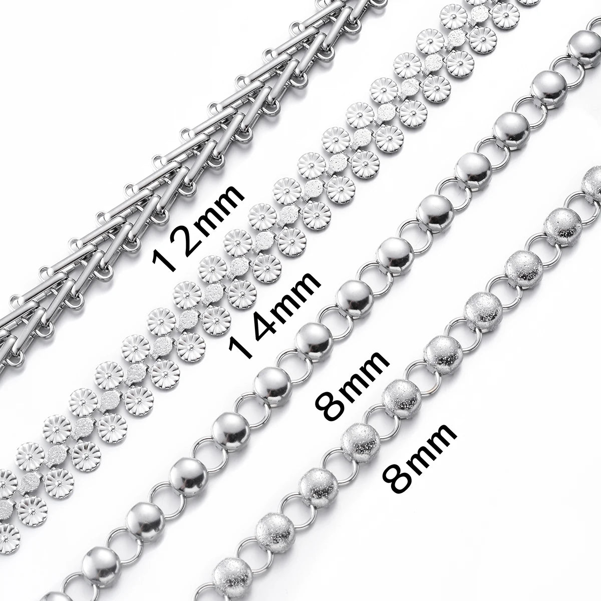 Huge Stainless Steel Handmade Link Chain Necklace and Bracelet for Men Hypoallergenic Fashion Jewelry