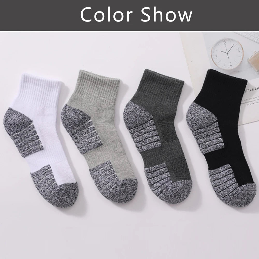Thermal Terry Trekking Socks Men Non Slip Seamless Toe